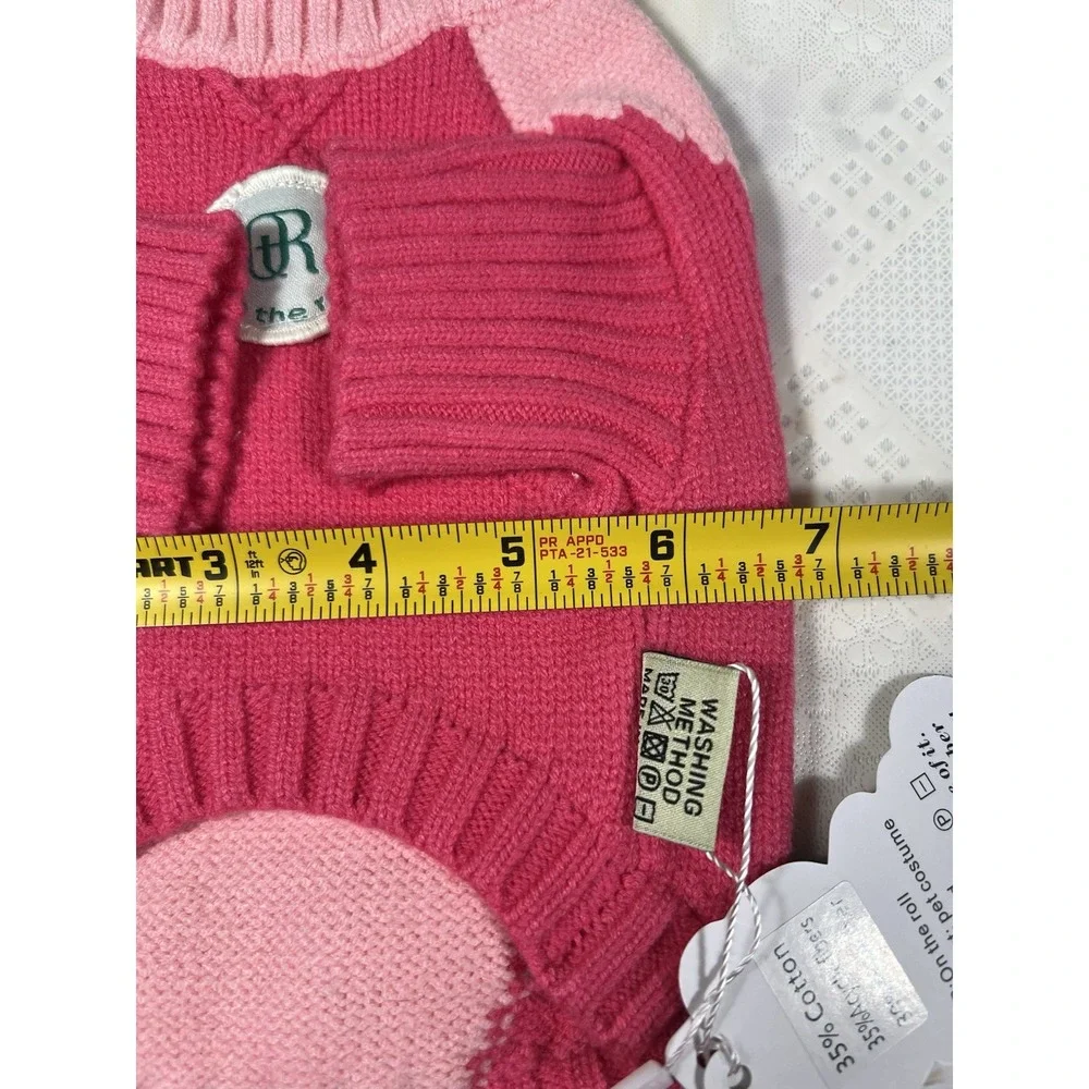 Dog Sweater ON THE ROLL  Apparel for Dogs Pink Hoodie Size XS Pink 1.5-6 Lb